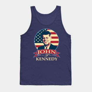 John F Kennedy American Banner Tank Top